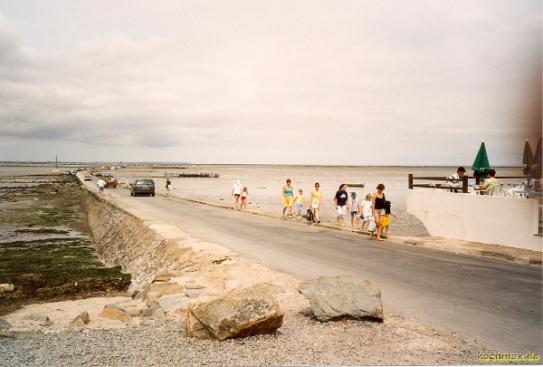 Der Weg zur Ile de Noirmoutier bei Ebbe