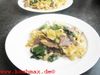 Bandnudeln mit Rinderfilet und Mangold