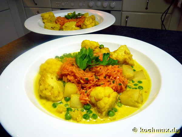Blumenkohl-Erbsen-Curry