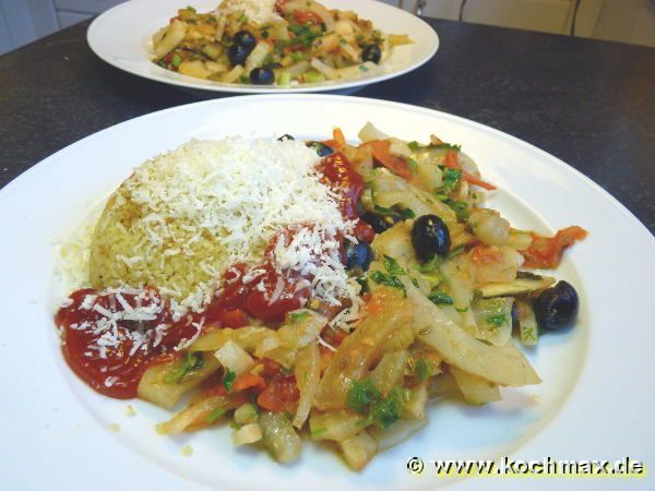 Bulgur mit Fenchel und Käse