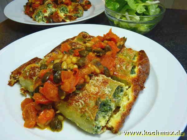 Cannelloni mit Rucola und Ricotta