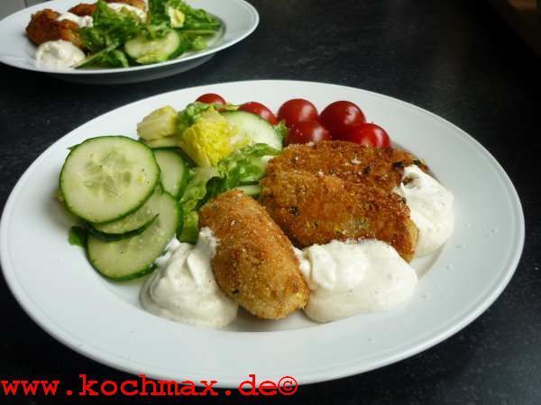 Couscous-Kroketten mit Rahmsauce