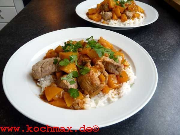 Wet thar hin lay - Schweinefleisch-Curry mit Mango