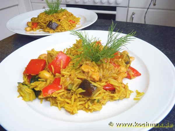 Curryreis mit Gemüse