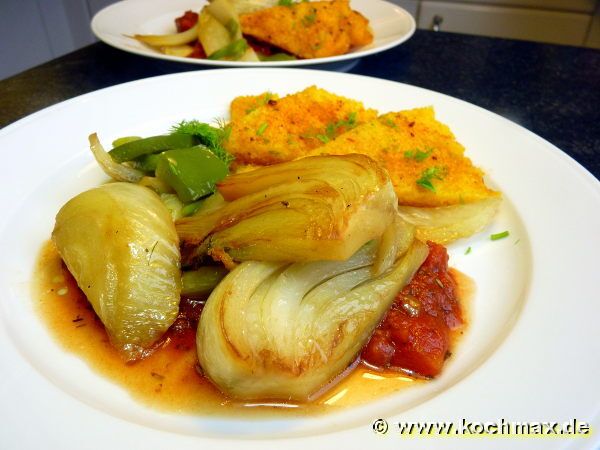 Gebratener Fenchel mit Tomatensauce