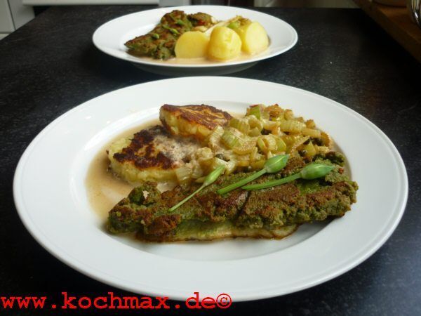 Fisch mit Bärlauchhaube