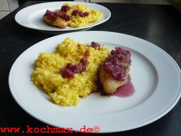 Fisch mit Granatapfelsauce