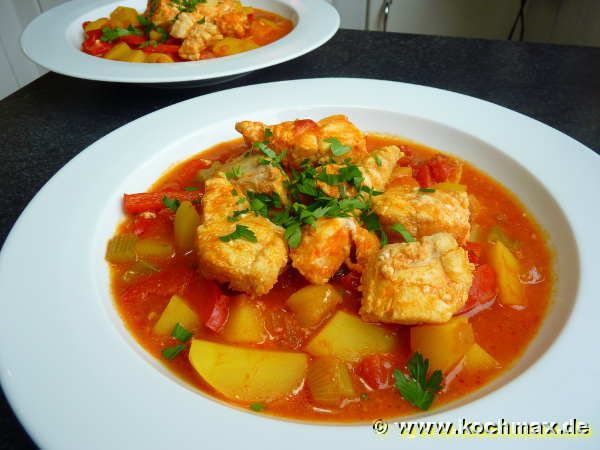 Fisch-Gulasch mit Seeteufel