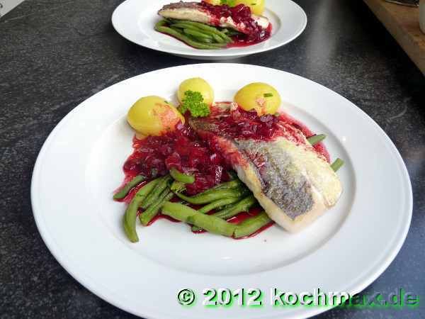 kochmax.de - Fisch mit Rote-Beete-Sauce