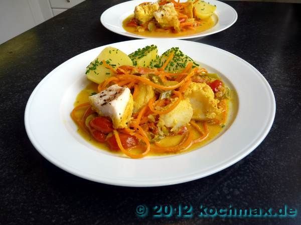 kochmax.de - Fischfilet in Senf-Kurkuma-Sauce