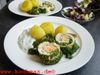 Fischroulade mit Joghurtdip