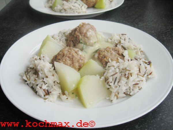 Fleischklösschen mit Kohlrabi