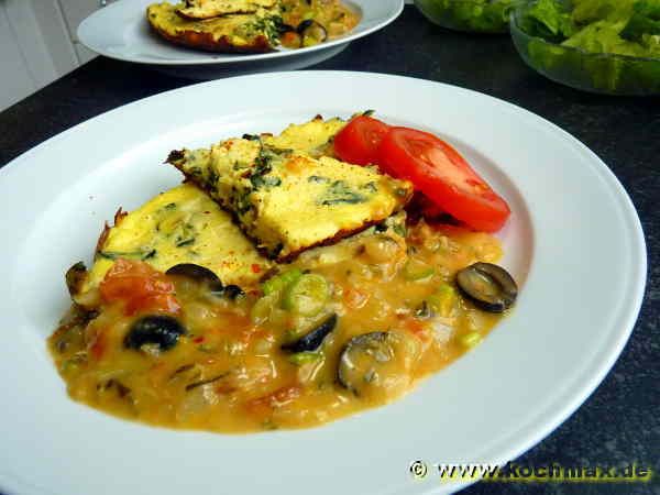 Frittata mit Kohl und Ricotta