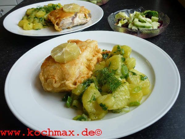 Goldbarsch mit Kartoffelsalat