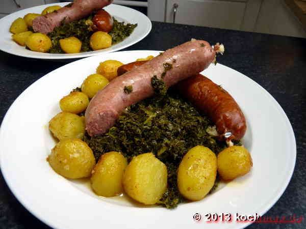 Grünkohl mit Kochwurst