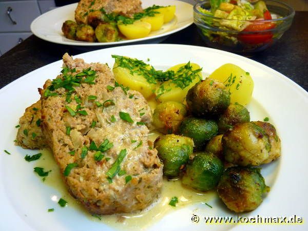 Hackbraten mit Sahne-Pfeffer-Sauce