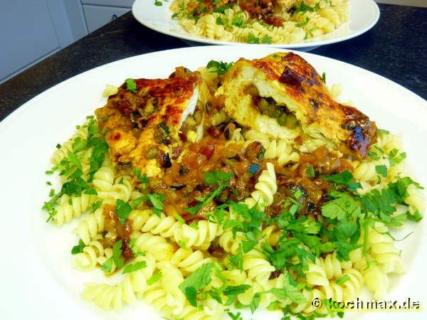 Hähnchenschnitzel mit Gemüsefüllung