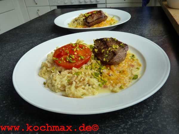 Hirschsteaks mit Holundersahne