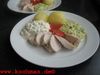 Hühnerfleisch mit zwei Saucen Hühnerfleisch mit zwei Saucen