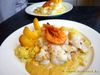 Kabeljaufilet mit Pfirsich-Curry-Sauce