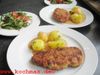 Kalbsschnitzel mit Parmesankruste