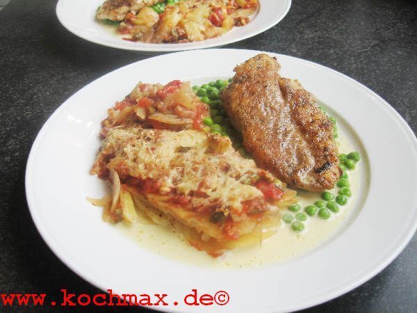 Gratin mit Tomate und Walnuss