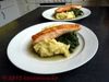 Kartoffel-Oliven-Püree mit Lachs