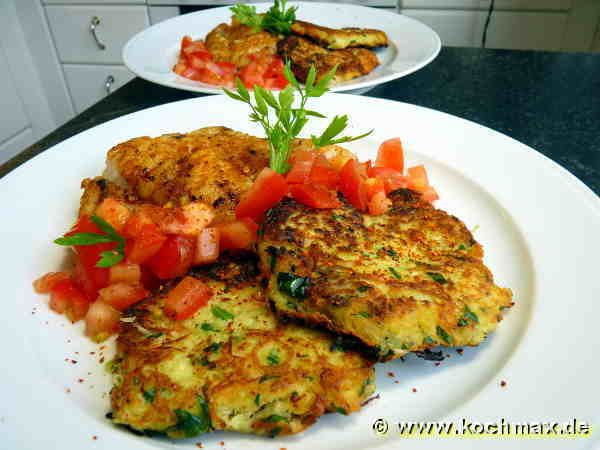 Kartoffel-Pastinaken-Rösti mit Feldsalat