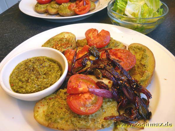 Ofenkartoffeln mit Pesto