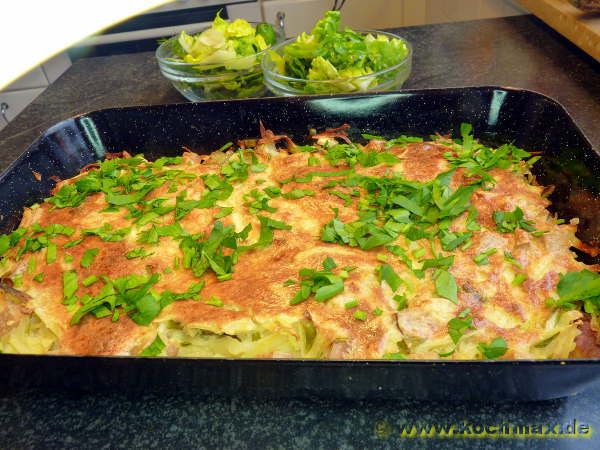 Kartoffelauflauf mit Räuchertofu