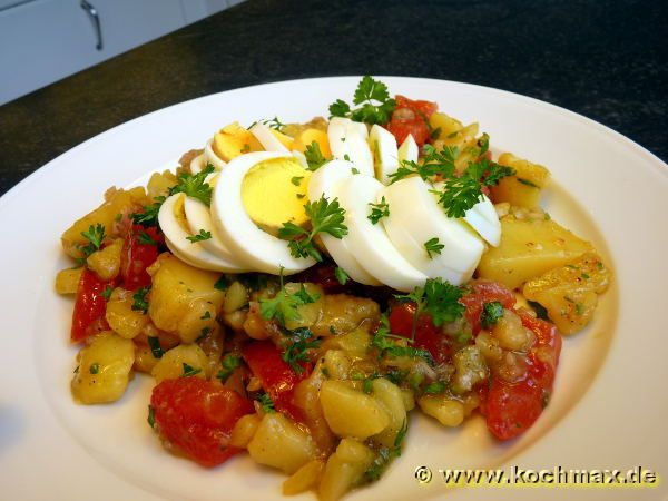 Kartoffelsalat mit Kürbiskernöl und Balsamico