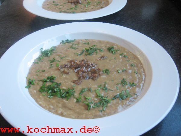 Kastaniensuppe mit Reis