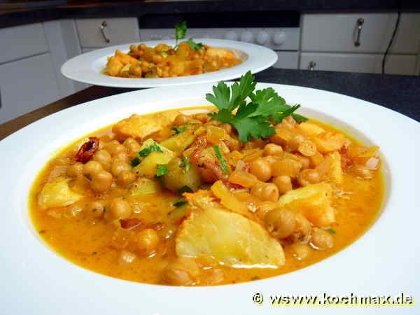 Kichererbsensuppe mit Kabeljau