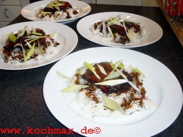 Lachsfilets mit Reisweinglasur