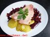 Lauwarmes Bachforellen-Filet auf Rote-Bete-Tatare