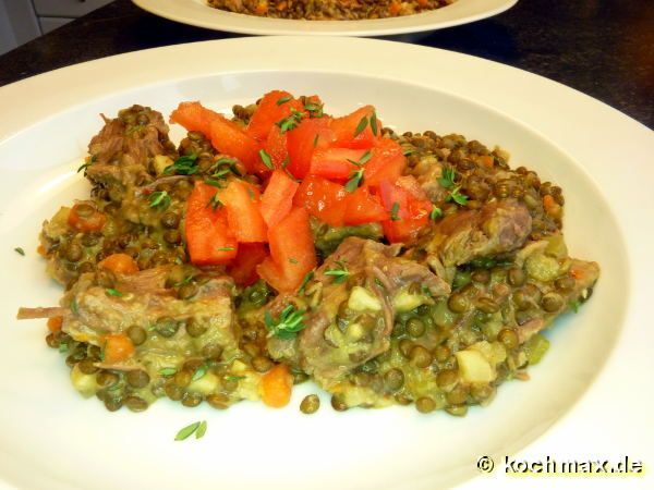 Linsen mit Querrippe - Lentilles et plat de côtes