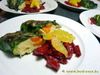 Mangold-Kartoffelrouladen mit Roter Bete und Orangen ...