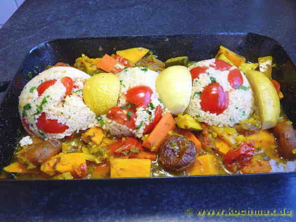 Marokkanische Gemüse-Tajine mit Aprikosen