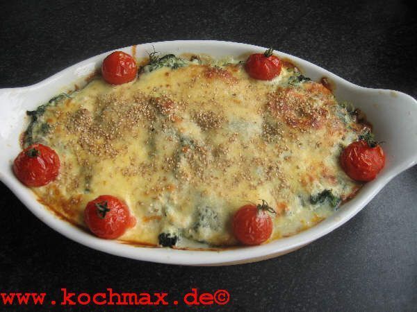 Möhren-Spinat-Gratin