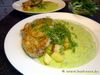 Nackensteaks mit Erbsenpüree