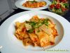 Nudelflecken mit Erbsenpesto