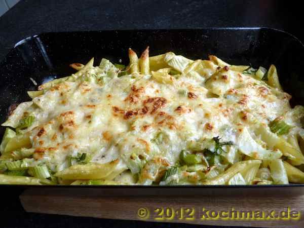 Nudelgratin mit Fenchel