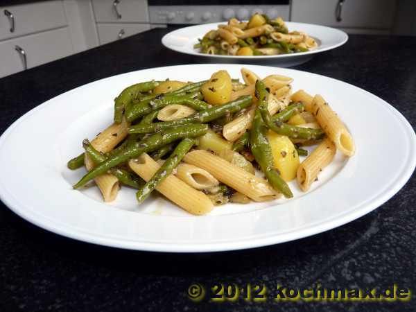 Penne mit Kartoffeln und Grünen Bohnen