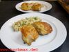 Piccata von gefüllten Schweinefilets auf Rucola-Gemüs ...