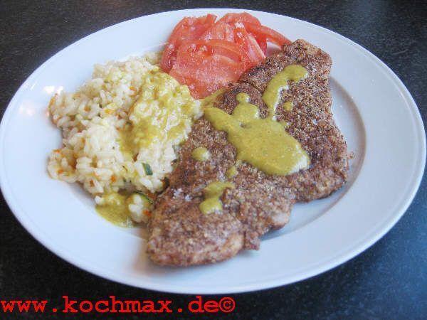 Putenschnitzel mit Bananensauce