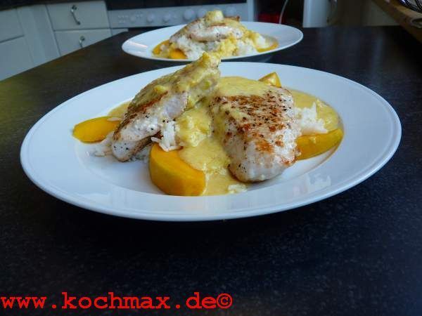 Putenschnitzel mit Mango und Rosmarin