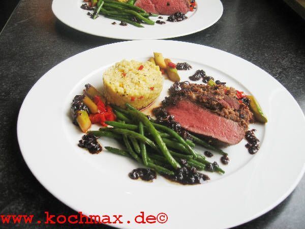 Rinderfilet mit Süsser Decke an Portweinsauce