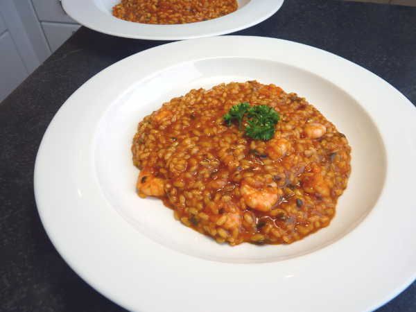 Risotto mit Flusskrebsschwänzen