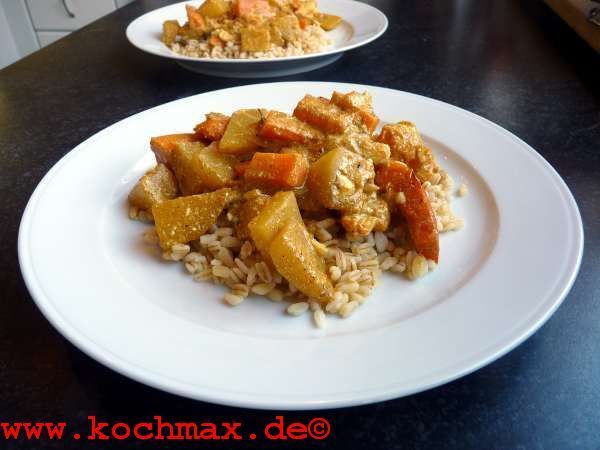 Rotbarschcurry mit Mangos