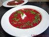Rote-Bete-Suppe mit Krabben
